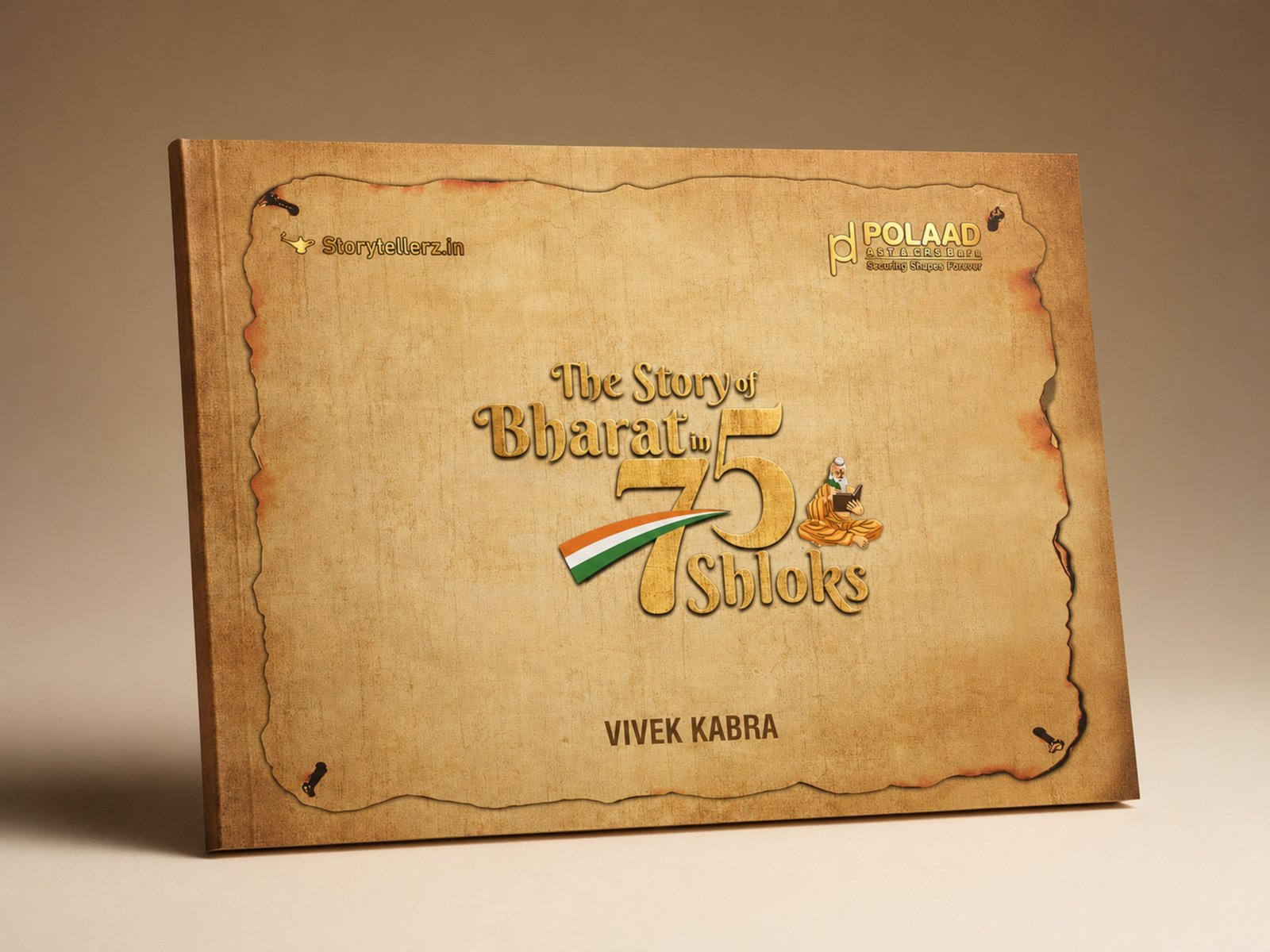 The Story of Bharat in 75 Shloks, standing upright